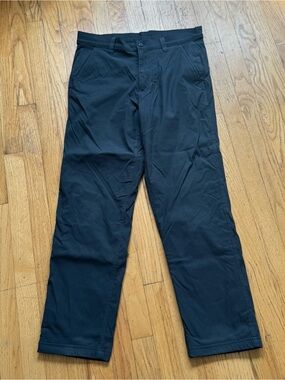 Eddie Bauer Black Fleece Lined Straight-Leg Chinos